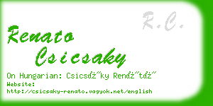 renato csicsaky business card